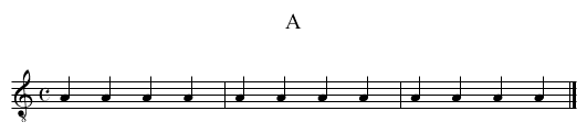 A - staff notation