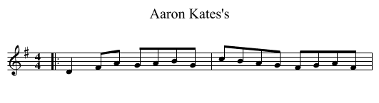 Aaron Kates's - staff notation