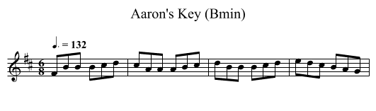 Aaron's Key (Bmin) - staff notation
