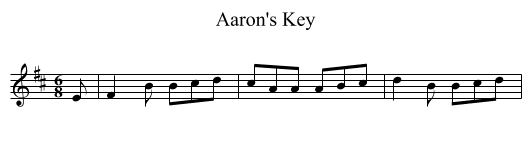 Aaron's Key - staff notation