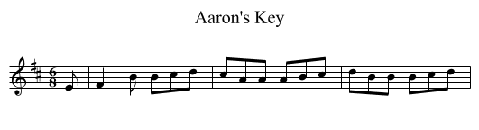 Aaron's Key - staff notation