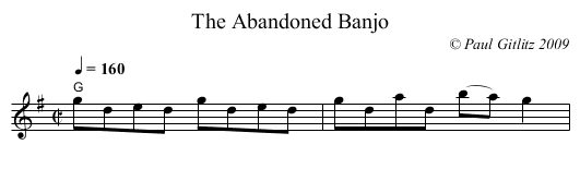 Abandoned Banjo, The - staff notation