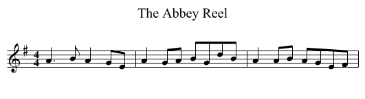Abbey Reel, The - staff notation
