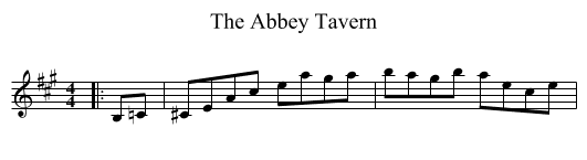 Abbey Tavern, The  - staff notation