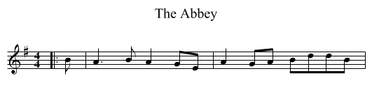 Abbey, The  - staff notation