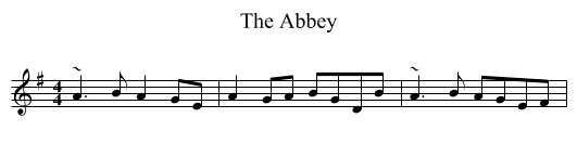 Abbey, The  - staff notation