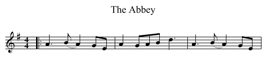 Abbey, The  - staff notation