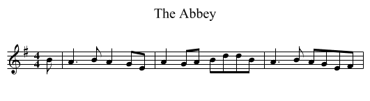 Abbey, The  - staff notation