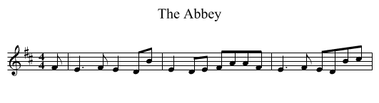 Abbey, The  - staff notation