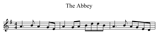 Abbey, The  - staff notation