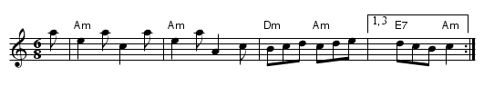 Abbots Bromley Horn Dance [Am] - staff notation
