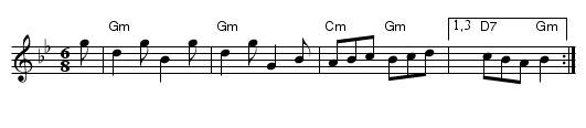 Abbots Bromley Horn Dance [Gm] - staff notation