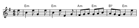 Abbots Bromley Horn Dance - staff notation