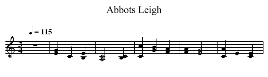 Abbots Leigh - staff notation