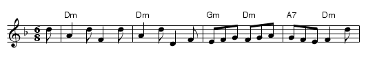 Abbotts Bromley Horn Dance (Dm) - staff notation