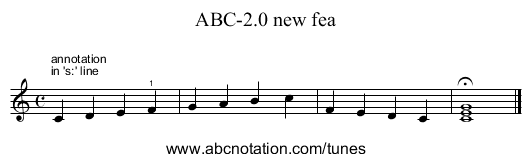 ABC-2.0 new fea\ - staff notation