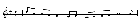 A-Beggin' I Will Go - staff notation