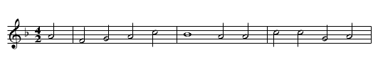 Abendlied - staff notation