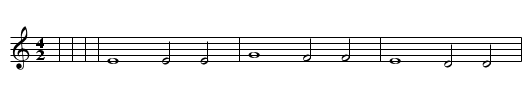 Abendreihen - staff notation