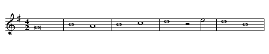 Abendreihen - staff notation