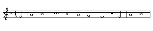 Abendreihen - staff notation