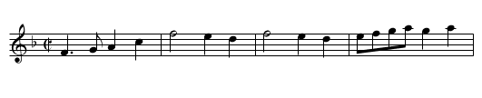 Aber Geldy - staff notation
