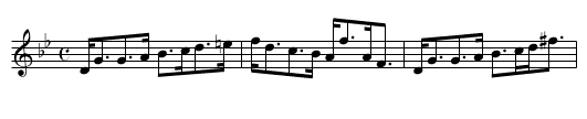 Aberdeen Hunt - staff notation