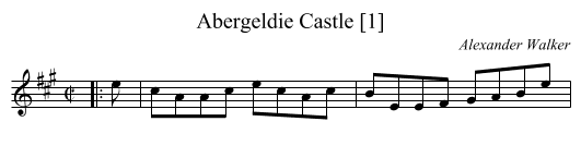 Abergeldie Castle [1] - staff notation