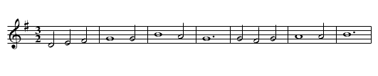 Abergele - staff notation