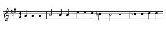 Abfertigung - staff notation