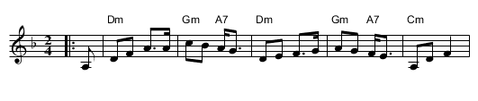 Abi gezint - staff notation