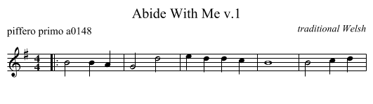 Abide With Me v.1 - staff notation
