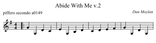 Abide With Me v.2 - staff notation