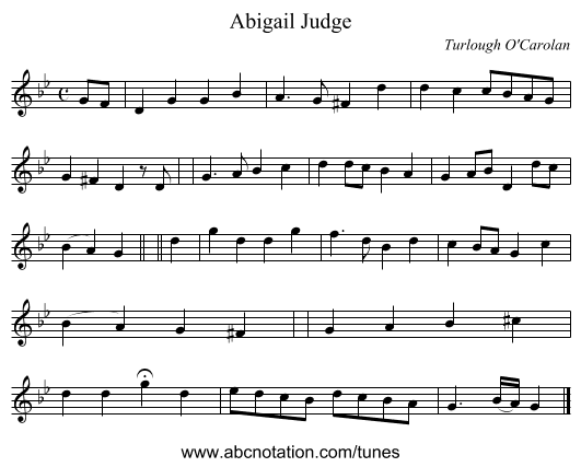 Abigail Judge - staff notation