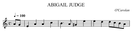 ABIGAIL JUDGE - staff notation