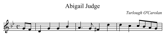 Abigail Judge - staff notation