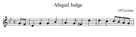 Abigail Judge - staff notation