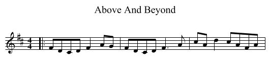 Above And Beyond - staff notation