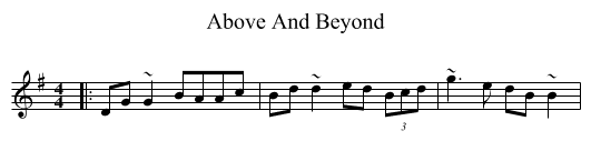Above And Beyond - staff notation