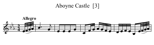 Aboyne Castle  [3] - staff notation