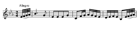Aboyne Castle - staff notation