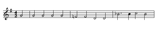 Absage - staff notation