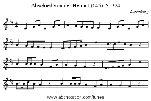 Abschied von der Heimat (145), S. 324 - staff notation