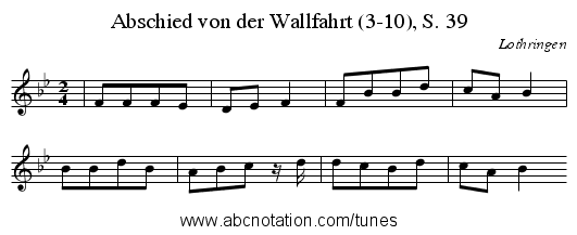Abschied von der Wallfahrt (3-10), S. 39 - staff notation
