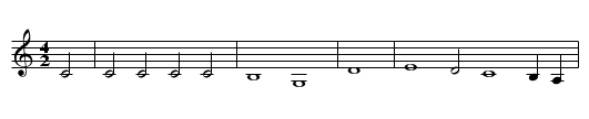 Abschied - staff notation