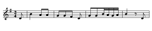 Abschied - staff notation