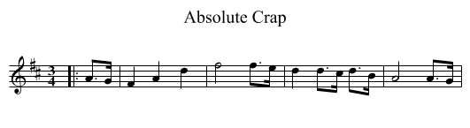 Absolute Crap - staff notation