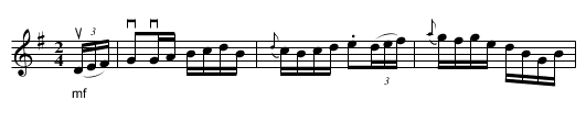 Acacia -- Reel - staff notation