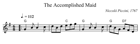 Accomplished Maid, The  - staff notation