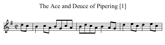 Ace and Deuce of Pipering [1], The - staff notation